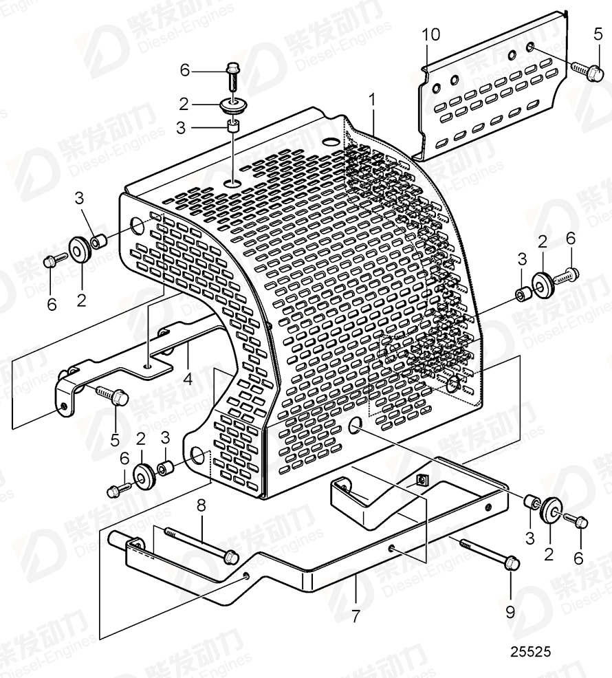 volvo penta Heat shield 21231850 Drawing volvo penta Heat shield 21231850 Drawing